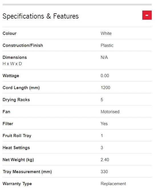 Sunbeam DT5600 Food Dehydrator 9311445014998 - LX2001 - Homewares, Outdoor, Phone Accessories, Cases, Speakers, Headphones + More -