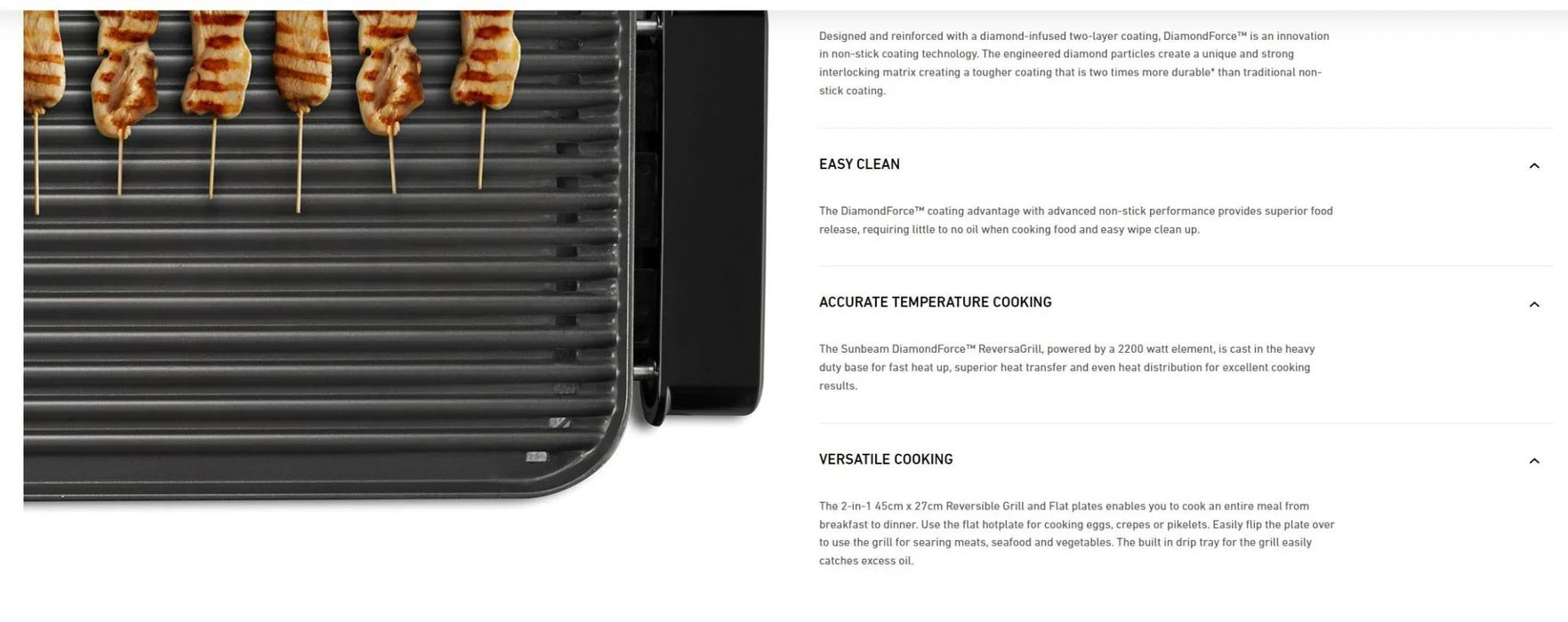 Sunbeam DiamondForce ReversaGrill BBQ Grill - LX2001 - Homewares, Outdoor, Phone Accessories, Cases, Speakers, Headphones + More -