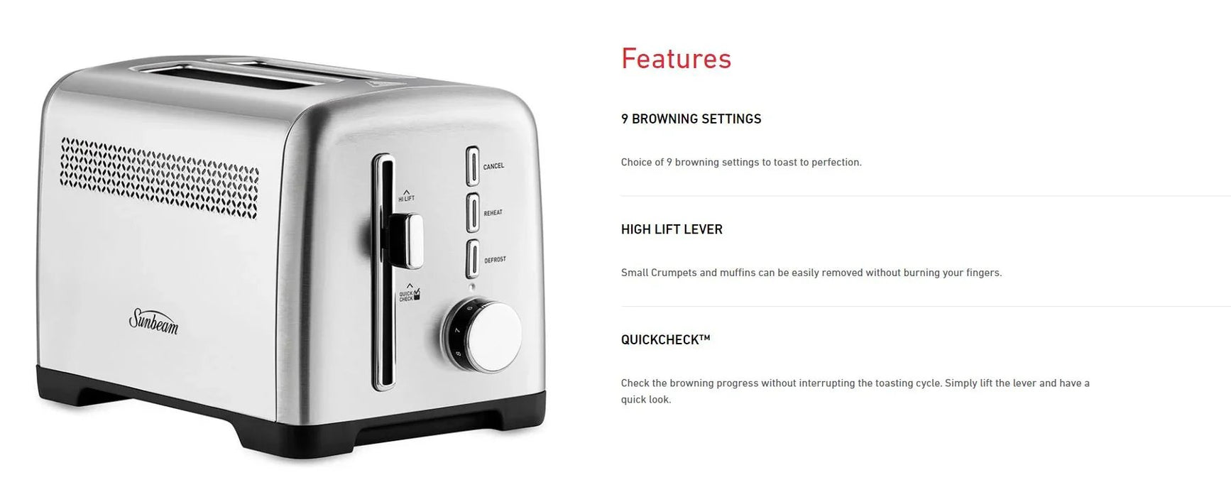 Sunbeam Fresh Start 2 Slice Toaster - Stainless Steel - LX2001 - Homewares, Outdoor, Phone Accessories, Cases, Speakers, Headphones + More -