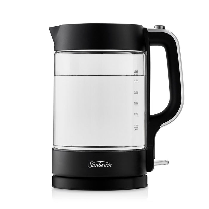 Sunbeam Glass Kettle Dark - Canyon Black KE6450K 9311445035818 - LX2001 - Homewares, Outdoor, Phone Accessories, Cases, Speakers, Headphones + More -