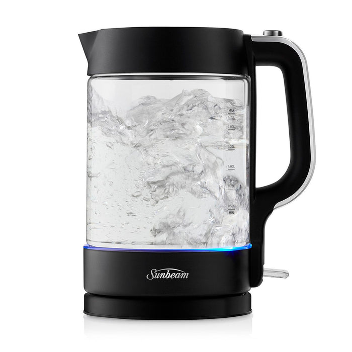 Sunbeam Glass Kettle Dark - Canyon Black KE6450K 9311445035818 - LX2001 - Homewares, Outdoor, Phone Accessories, Cases, Speakers, Headphones + More -