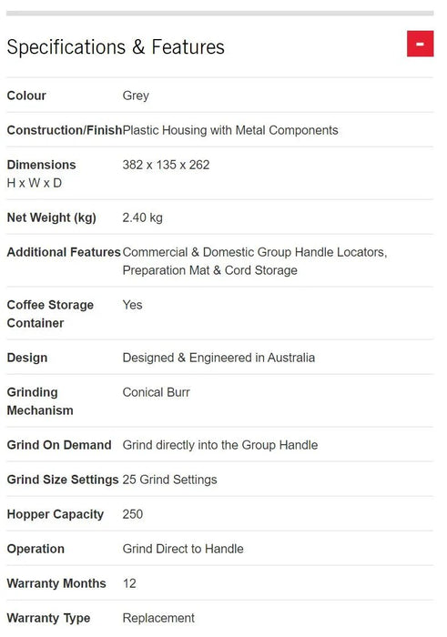 Sunbeam GrindFresh Coffee Burr Grinder EM0440 - LX2001 - Homewares, Outdoor, Phone Accessories, Cases, Speakers, Headphones + More -