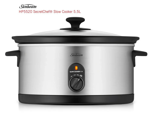 Sunbeam HP5520 SecretChef Slow Cooker 5.5L 9311445016800 - LX2001 - Homewares, Outdoor, Phone Accessories, Cases, Speakers, Headphones + More -
