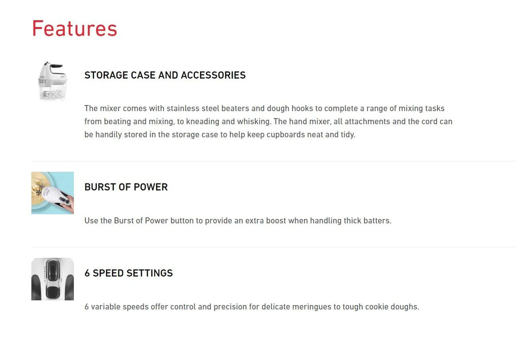 Sunbeam Mixmaster Hand Mixer - LX2001 - Homewares, Outdoor, Phone Accessories, Cases, Speakers, Headphones + More -