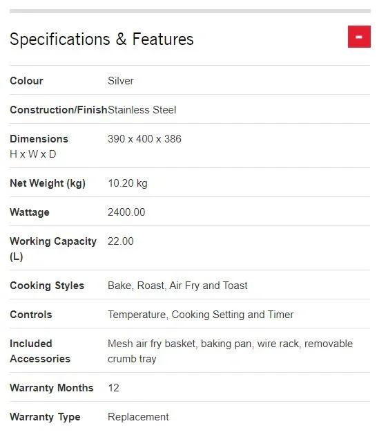 Sunbeam Multi Function Oven + Air Fryer BT7200 9311445026793 - LX2001 - Homewares, Outdoor, Phone Accessories, Cases, Speakers, Headphones + More -