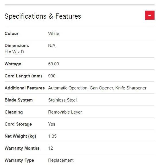 Sunbeam OpenAll Electric Can Opener CA2800 9311445007358 - LX2001 - Homewares, Outdoor, Phone Accessories, Cases, Speakers, Headphones + More -