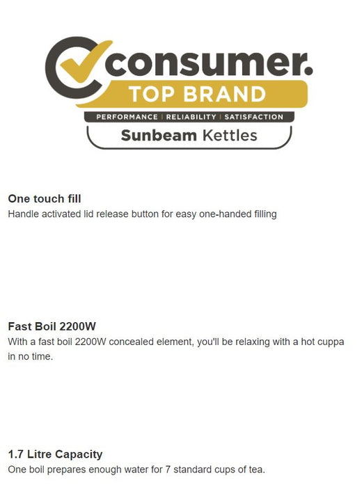 Sunbeam Quantum Stainless Steel Kettle KE6310 9311445024461