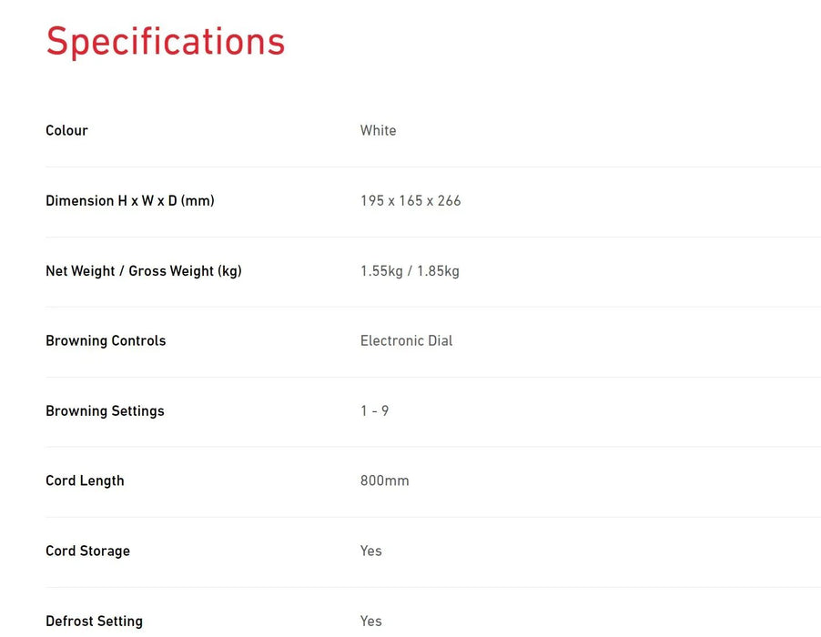 Sunbeam Simply Shine 2 Slice Toaster White - LX2001 - Homewares, Outdoor, Phone Accessories, Cases, Speakers, Headphones + More -