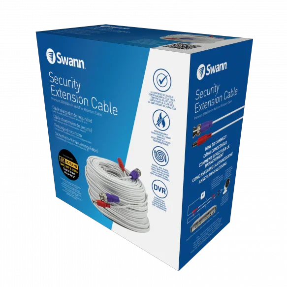 Swann 60m / 200ft BNC Extension Camera Cable SWPRO-60ULCBL-GL - LX2001 - Homewares, Outdoor, Phone Accessories, Cases, Speakers, Headphones + More -