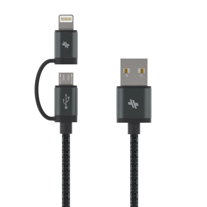 Swiss Alloy 2 in 1 micro USB and Lightning Cable SCLTMUA-M - LX2001 - Homewares, Outdoor, Phone Accessories, Cases, Speakers, Headphones + More -
