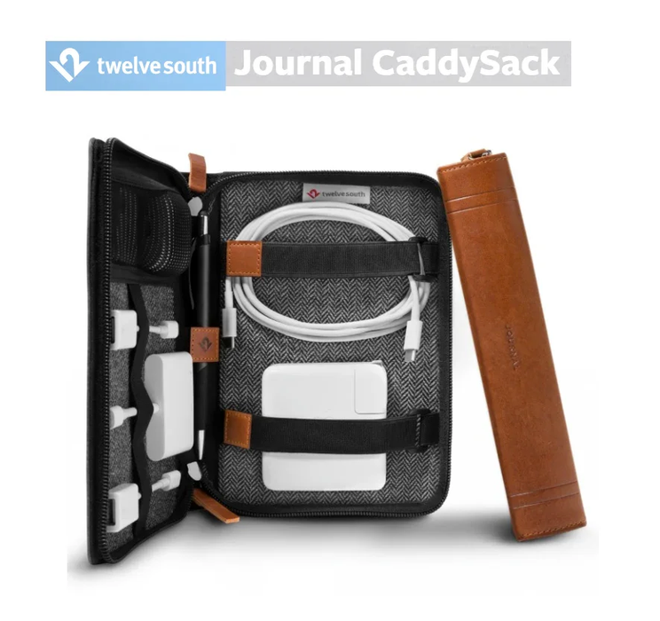TWELVE SOUTH Journal CaddySack Apple Accessories Case - (Cognac) 12-1808 811370022147 - LX2001 - Homewares, Outdoor, Phone Accessories, Cases, Speakers, Headphones + More -
