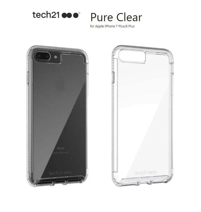 Tech21 Apple iPhone 8 Plus / 7 Plus 5.5" Pure Clear Case T21-5792 - LX2001 - Homewares, Outdoor, Phone Accessories, Cases, Speakers, Headphones + More -