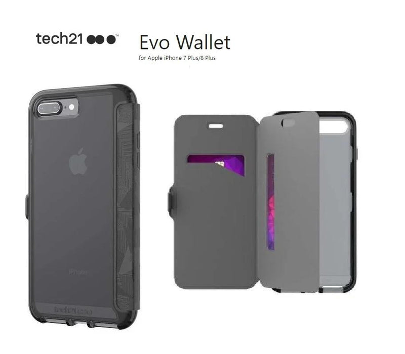 Tech21 Apple iPhone 8 Plus / 7 Plus Wallet Case - Black T21-5793 - LX2001 - Homewares, Outdoor, Phone Accessories, Cases, Speakers, Headphones + More -