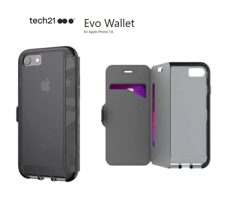 Tech21 Apple iPhone 8 / 7 Wallet Case - Black T21-5780 - LX2001 - Homewares, Outdoor, Phone Accessories, Cases, Speakers, Headphones + More -