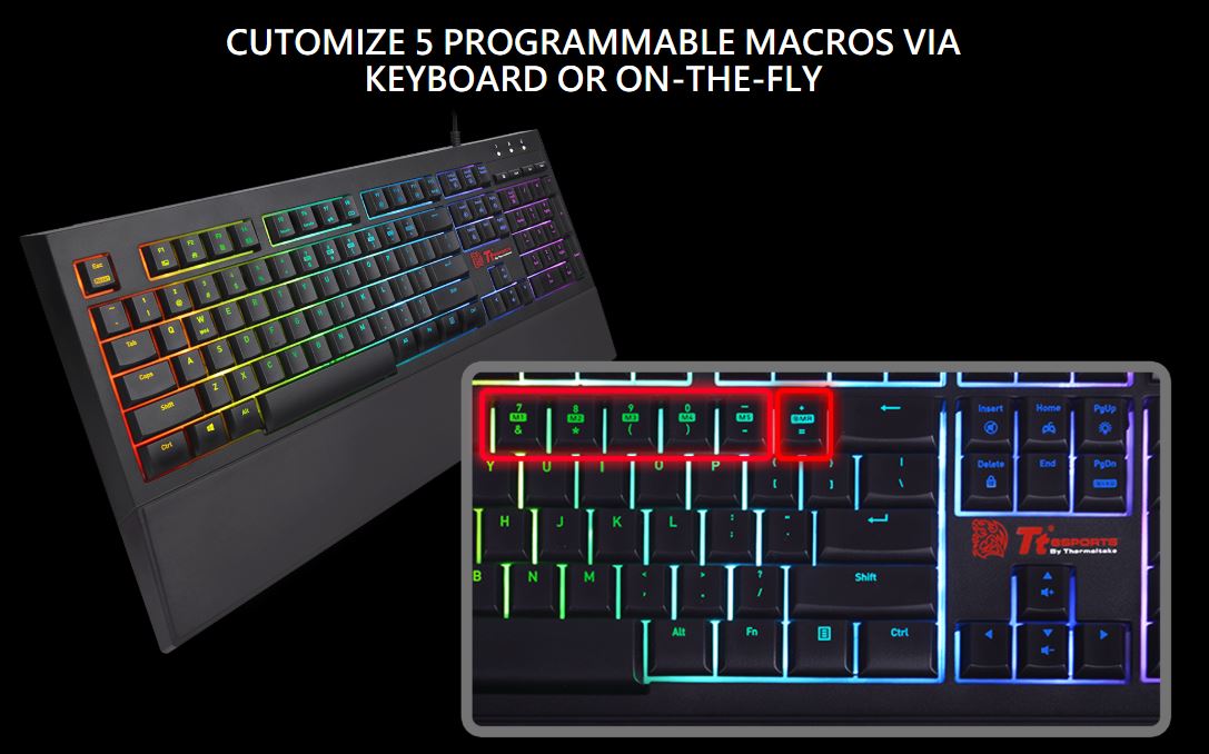 Tt eSPORTS Challenger Elite RGB Keyboard & Mouse Combo CM-CEL-WLXXMB-US 4713227520706
