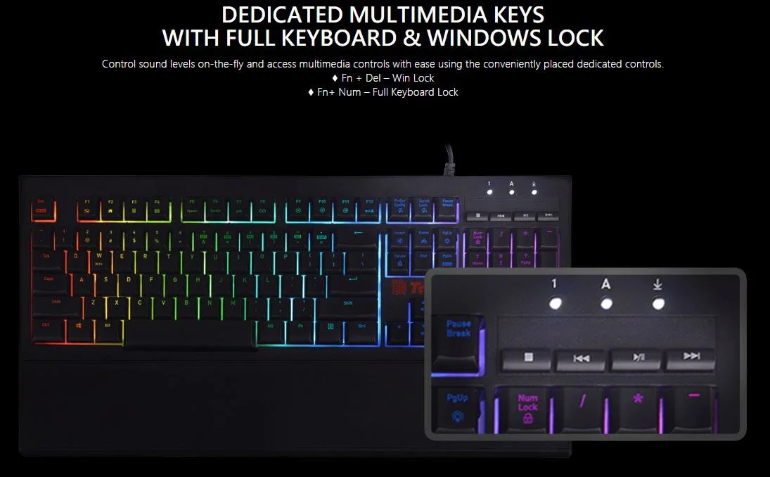 Tt eSPORTS Challenger Elite RGB Keyboard & Mouse Combo CM-CEL-WLXXMB-US 4713227520706 - LX2001 - Homewares, Outdoor, Phone Accessories, Cases, Speakers, Headphones + More -