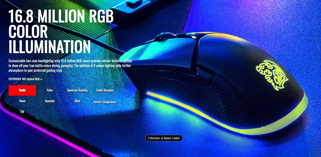 Tt eSPORTS Iris Optical Gaming Mouse - Black MO-IRS-WDOHBK-01 4711246872028 - LX2001 - Homewares, Outdoor, Phone Accessories, Cases, Speakers, Headphones + More -