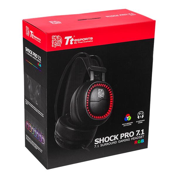 Tt eSPORTS SHOCK PRO RGB 7.1 Gaming Headset HT-SHK-DIECBK-25 4711246873391