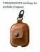 TwelveSouth Apple AirPods Leather AirSnap Case - Cognac 12-1803 - LX2001 - Homewares, Outdoor, Phone Accessories, Cases, Speakers, Headphones + More -