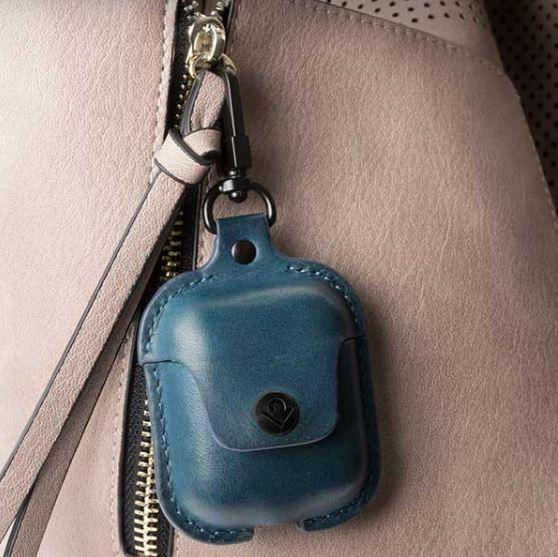 TwelveSouth Apple AirPods Leather AirSnap Case - Cognac 12-1803 - LX2001 - Homewares, Outdoor, Phone Accessories, Cases, Speakers, Headphones + More -