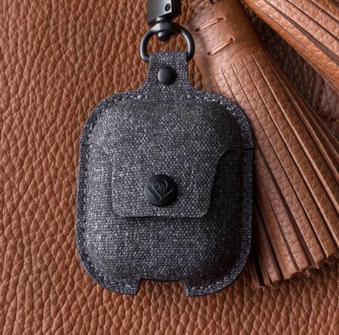 TwelveSouth Apple AirPods Leather AirSnap Case - Dark Grey 12-1916 - LX2001 - Homewares, Outdoor, Phone Accessories, Cases, Speakers, Headphones + More -
