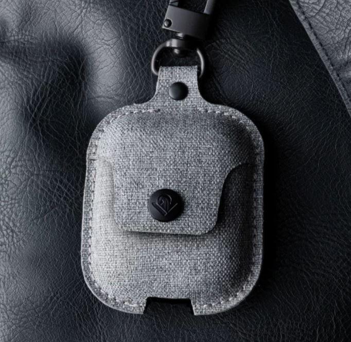 TwelveSouth Apple AirPods Leather AirSnap Case - Light Grey 12-1917 - LX2001 - Homewares, Outdoor, Phone Accessories, Cases, Speakers, Headphones + More -