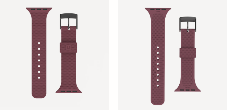 UAG [U] Apple Watch 44mm / 42mm Dot Silicone Strap Band - Aubergine 19249K314747 812451036312