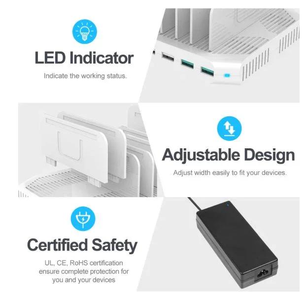 UNITEK 90W 10 Port USB Smart Rapid Charging Charger Hub - White Y-2190A - LX2001 - Homewares, Outdoor, Phone Accessories, Cases, Speakers, Headphones + More -