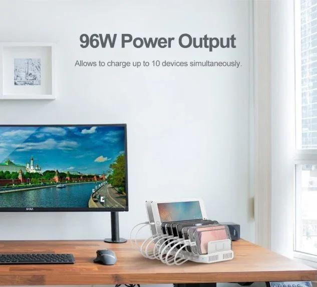 UNITEK 90W 10 Port USB Smart Rapid Charging Charger Hub - White Y-2190A - LX2001 - Homewares, Outdoor, Phone Accessories, Cases, Speakers, Headphones + More -