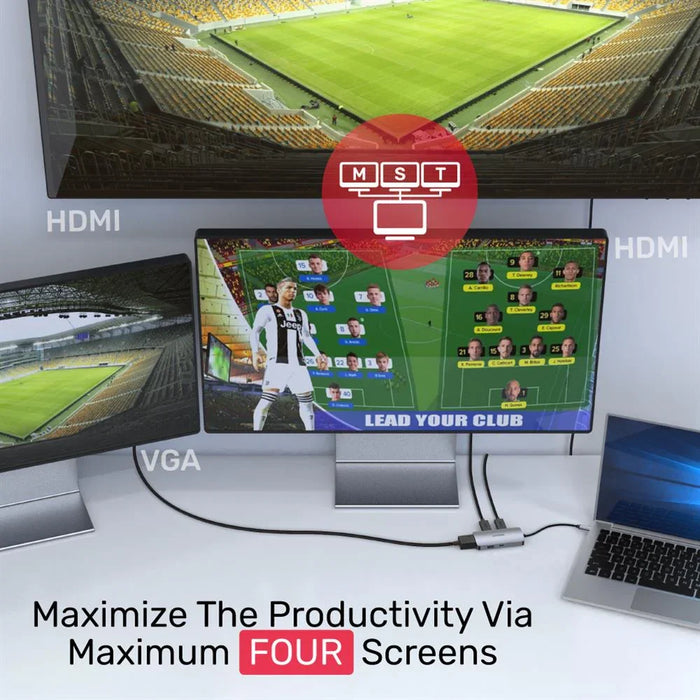 UNITEK 5-In-1 USB Mulit-Port HDMI VGA USB-C Hub D1051A - LX2001 - Homewares, Outdoor, Phone Accessories, Cases, Speakers, Headphones + More -