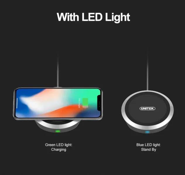 UNITEK Qi Wireless Fast Charging Pad - Black M003A - LX2001 - Homewares, Outdoor, Phone Accessories, Cases, Speakers, Headphones + More -