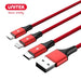 UNITEK USB 3-in-1 Micro USB + Type C + Lightning Cable - Red C4049RD - LX2001 - Homewares, Outdoor, Phone Accessories, Cases, Speakers, Headphones + More -