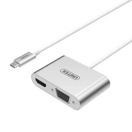 UNITEK USB 3.1 Type-C To HDMI & VGA Converter - Silver Y-V100 - LX2001 - Homewares, Outdoor, Phone Accessories, Cases, Speakers, Headphones + More -