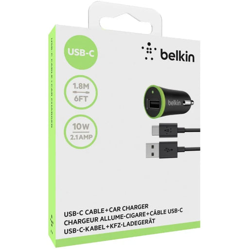 Belkin USB-C to USB-A USB Cable Car Charger F7U002BT06-BLK - LX2001 - Homewares, Outdoor, Phone Accessories, Cases, Speakers, Headphones + More -