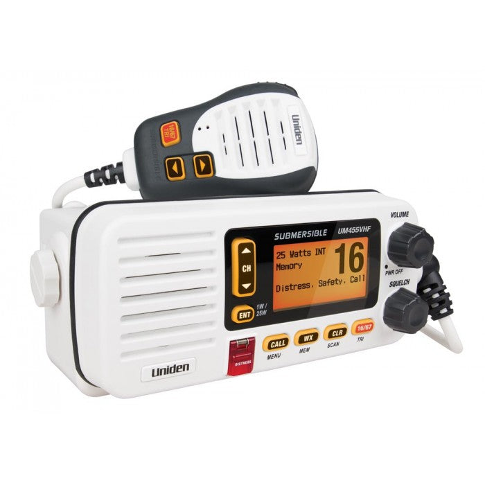 Uniden 25W VHF Marine Radio DSC Waterproof - White UM455 9322402010779