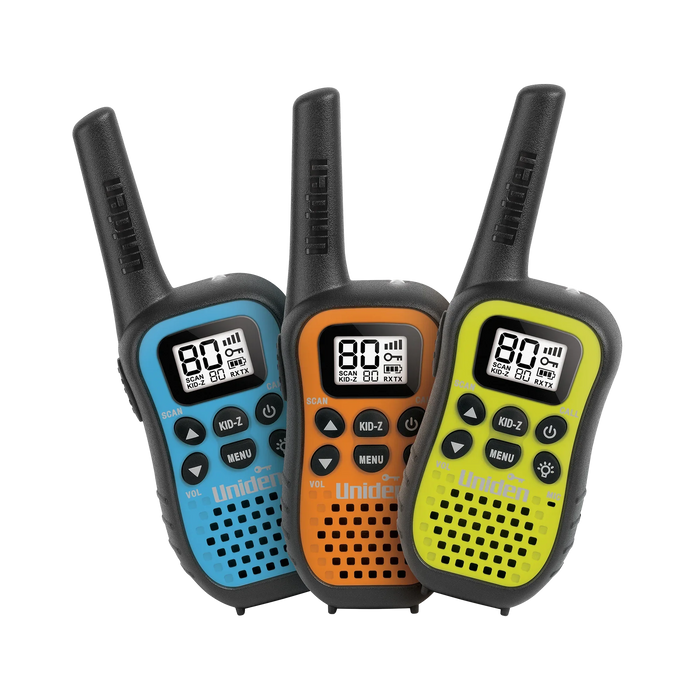 Uniden 80 Channel UHF CB Handheld Radio (Walkie-Talkie) with Kid Zone 3x Colour UH45-3 - LX2001 - Homewares, Outdoor, Phone Accessories, Cases, Speakers, Headphones + More -