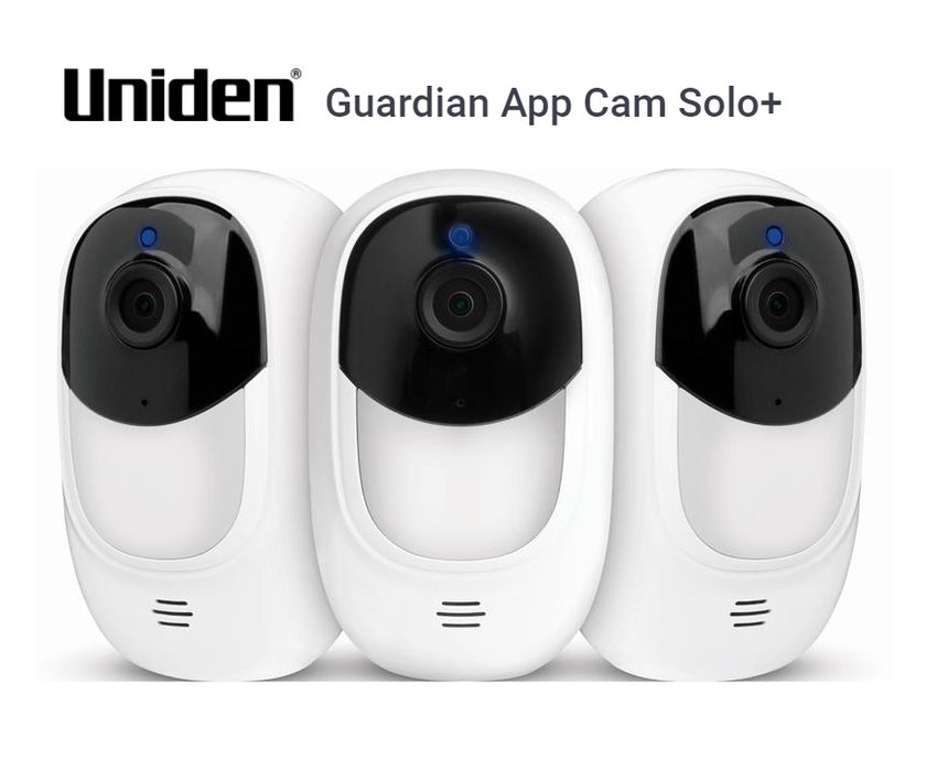 Uniden APPCAM SOLO+ Wifi Full HD Camera - IP65, Thermo Sense, Night Vision 3 Pcs