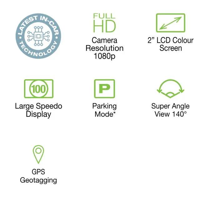 Uniden IGOCAM 40 1080P GPS 2.0 LCD Smart Dash Cam IGOCAM40 - LX2001 - Homewares, Outdoor, Phone Accessories, Cases, Speakers, Headphones + More -