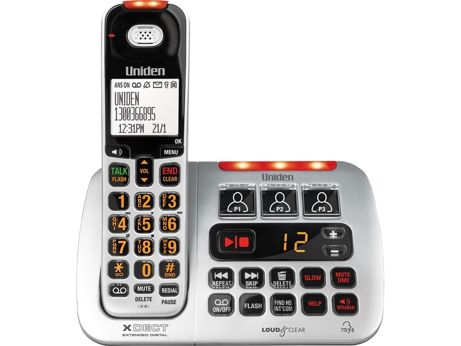 Uniden SSE45 Sight and Sound Enhanced Cordless Phone System