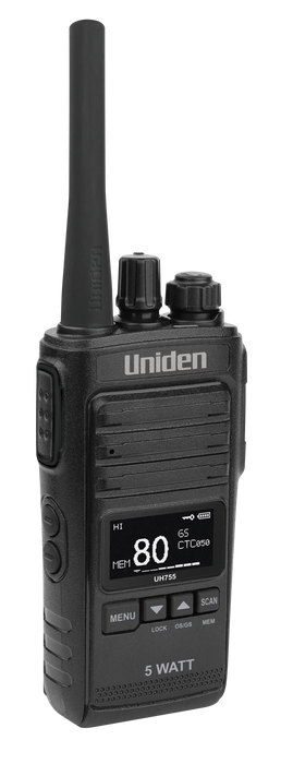 Uniden UH755-2DLX 5 Watt UHF CB Splash-Proof Handheld Radio - LX2001 - Homewares, Outdoor, Phone Accessories, Cases, Speakers, Headphones + More -