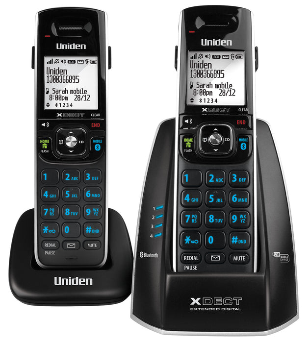 Uniden XDECT8315+1 Dual Mode Bluetooth Cordless Phone (Twin / 2 Pack)