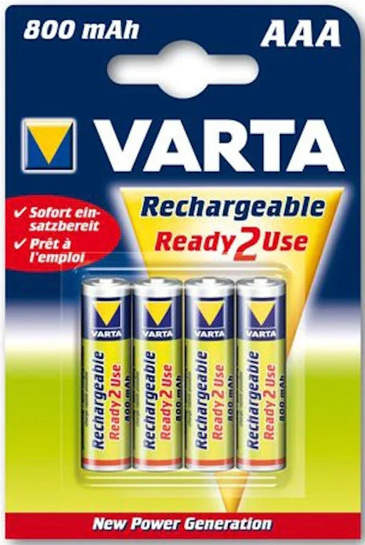 Varta AAA 4PK 800mah rechargeable batteries VA-HR03-BP4 - LX2001 - Homewares, Outdoor, Phone Accessories, Cases, Speakers, Headphones + More -