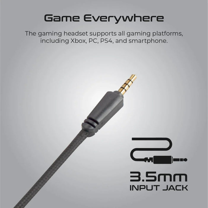 Vertux Gaming Amplified Stereo Wired Over-Ear Headset w/ Mic - Blue MALAGA.BL - LX2001 - Homewares, Outdoor, Phone Accessories, Cases, Speakers, Headphones + More -