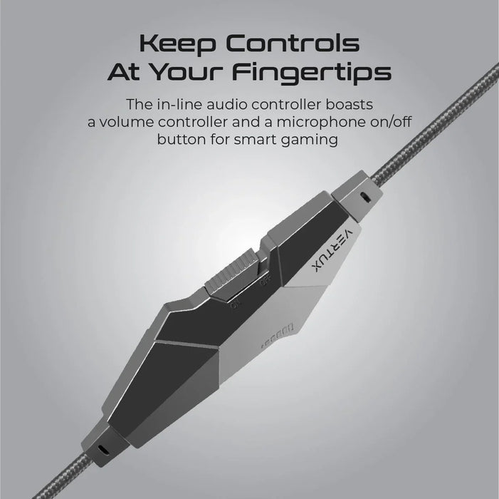 Vertux Gaming Amplified Stereo Wired Over-Ear Headset w/ Mic - Blue MALAGA.BL - LX2001 - Homewares, Outdoor, Phone Accessories, Cases, Speakers, Headphones + More -