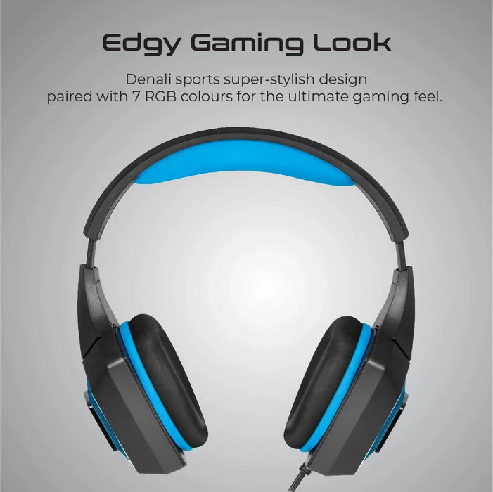 Vertux High Fidelity Surround Sound Wired Over-Ear Headset - Blue DENALI.BL - LX2001 - Homewares, Outdoor, Phone Accessories, Cases, Speakers, Headphones + More -