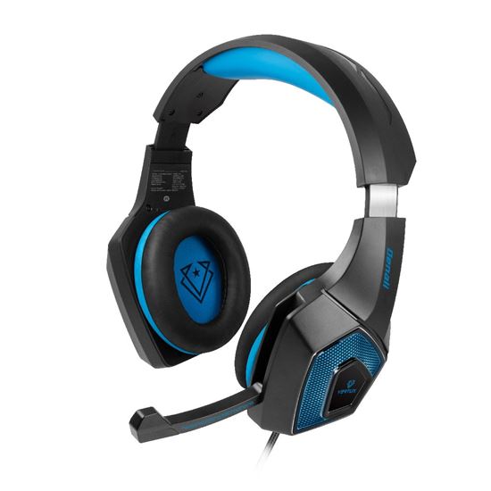 Vertux High Fidelity Surround Sound Wired Over-Ear Headset - Blue DENALI.BL