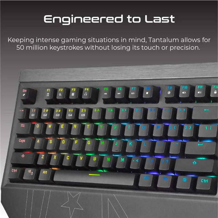 Vertux Precision Pro Mechanical Gaming Keyboard w/ RGB Backlight TANTALUM - LX2001 - Homewares, Outdoor, Phone Accessories, Cases, Speakers, Headphones + More -