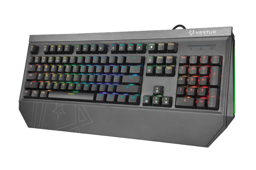 Vertux Precision Pro Mechanical Gaming Keyboard w/ RGB Backlight TANTALUM - LX2001 - Homewares, Outdoor, Phone Accessories, Cases, Speakers, Headphones + More -