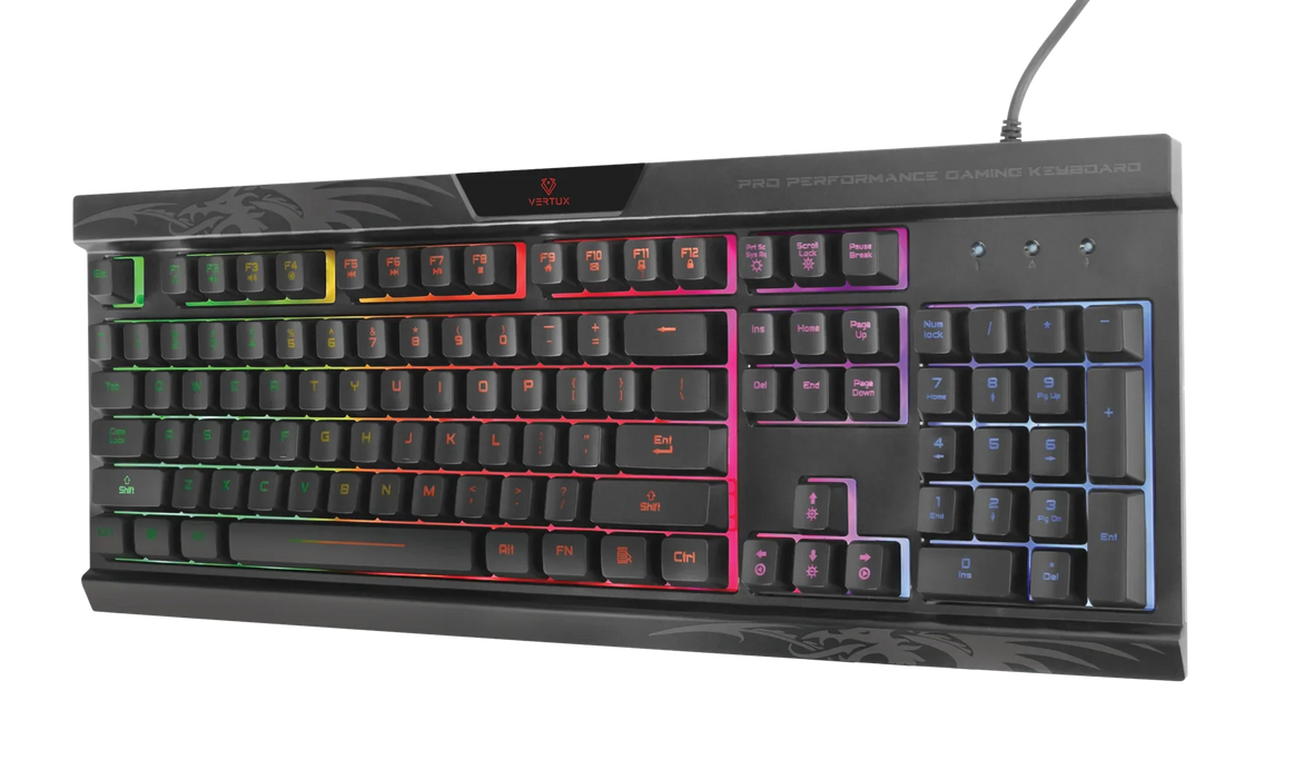 Vertux Pro Performance Gaming Keyboard w/ LED Backlight AMBER - LX2001 - Homewares, Outdoor, Phone Accessories, Cases, Speakers, Headphones + More -