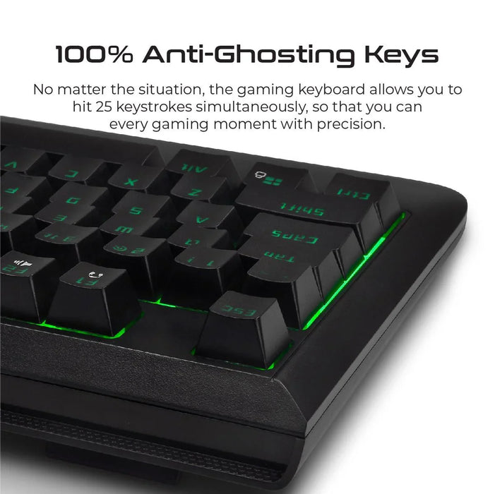 Vertux Rapid Response Mechanical Gaming Keyboard w/ LED Backlight RAIDKEY - LX2001 - Homewares, Outdoor, Phone Accessories, Cases, Speakers, Headphones + More -